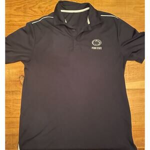 Penn State Polo Shirt Men Med Blue NCAA Embroidered Performance Colosseum